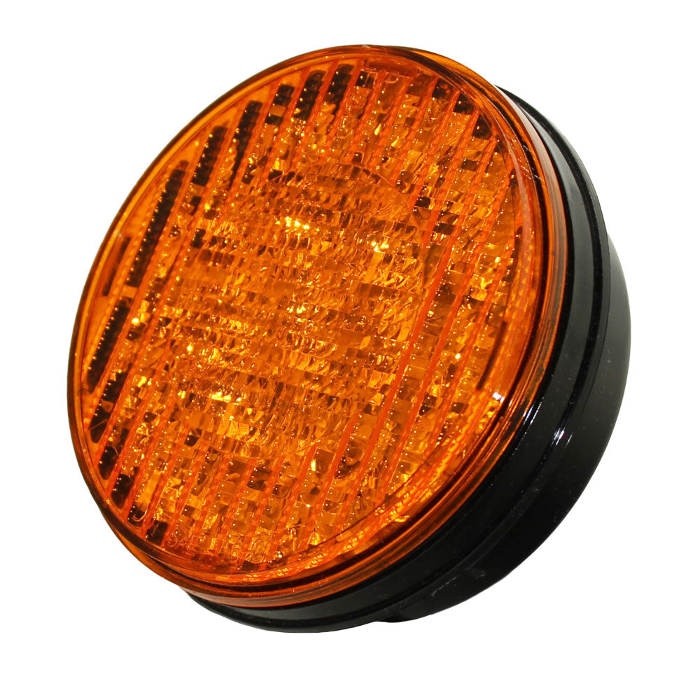 4" Round Amber LED Light Fits Caterpillar Replaces 1-019-01-181