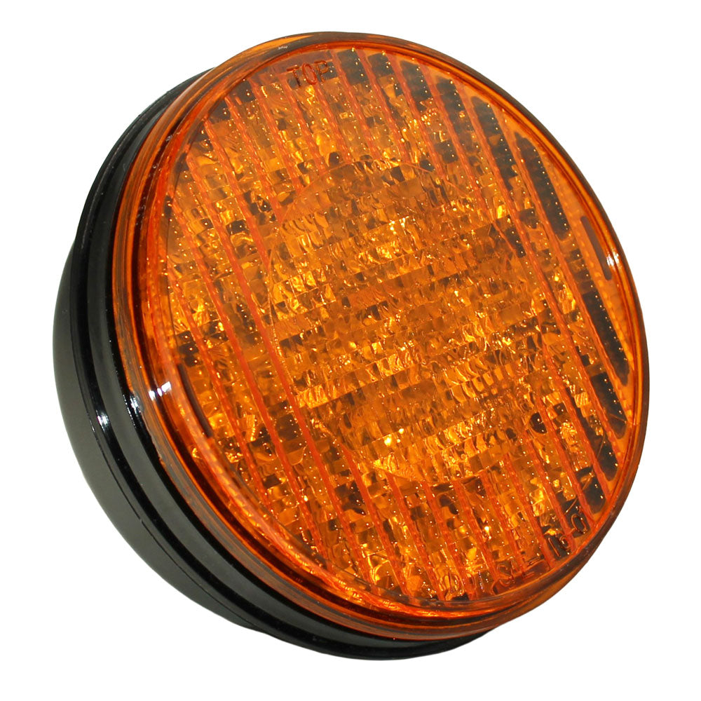 4" Round Amber LED Light Fits Komatsu Replaces 1-019-01-181