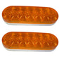 Qty 2: 6" Oval Orange LED Light Fits Freightliner Replaces 1-019-03-300