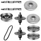 New Aftermarket Replacement Deck Rebuild Kit Contains Spindle/Blades/Belt/Pulley