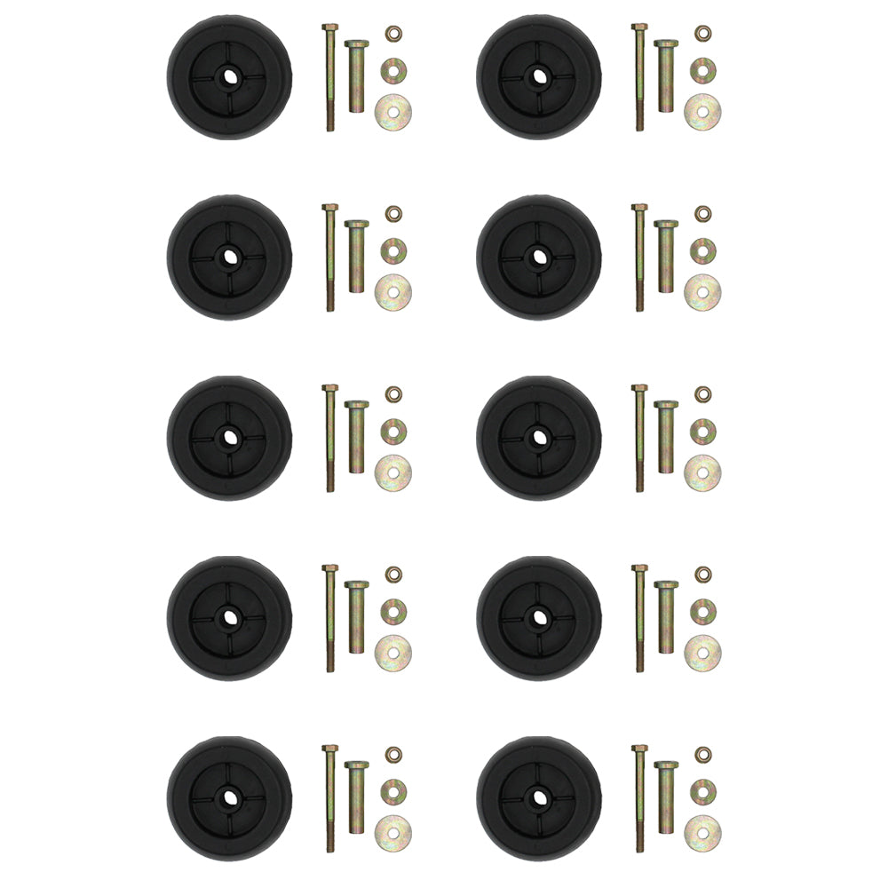 (10) Anti Scalp Deck Wheel Roller Kit with Hardware Fits Exmark Mower 103-3168