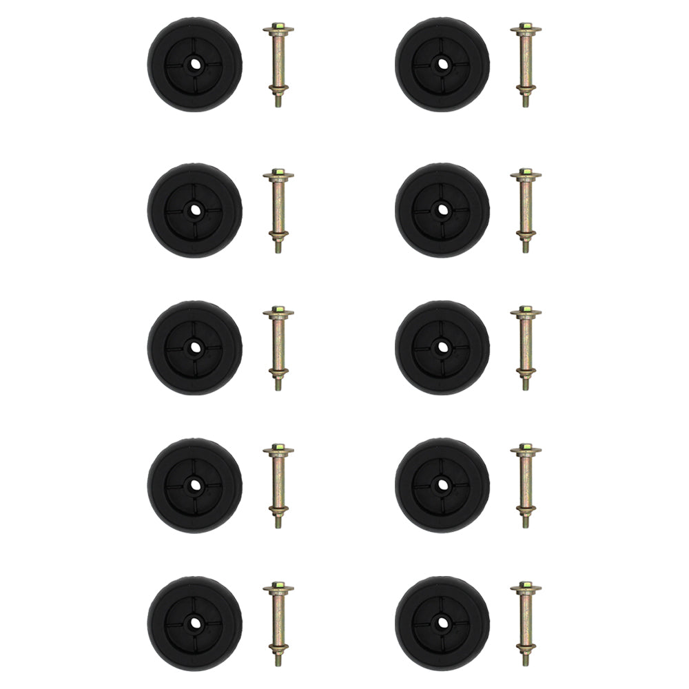 (10) Anti Scalp Deck Wheel Roller Kit with Hardware Fits Exmark Mower 103-3168