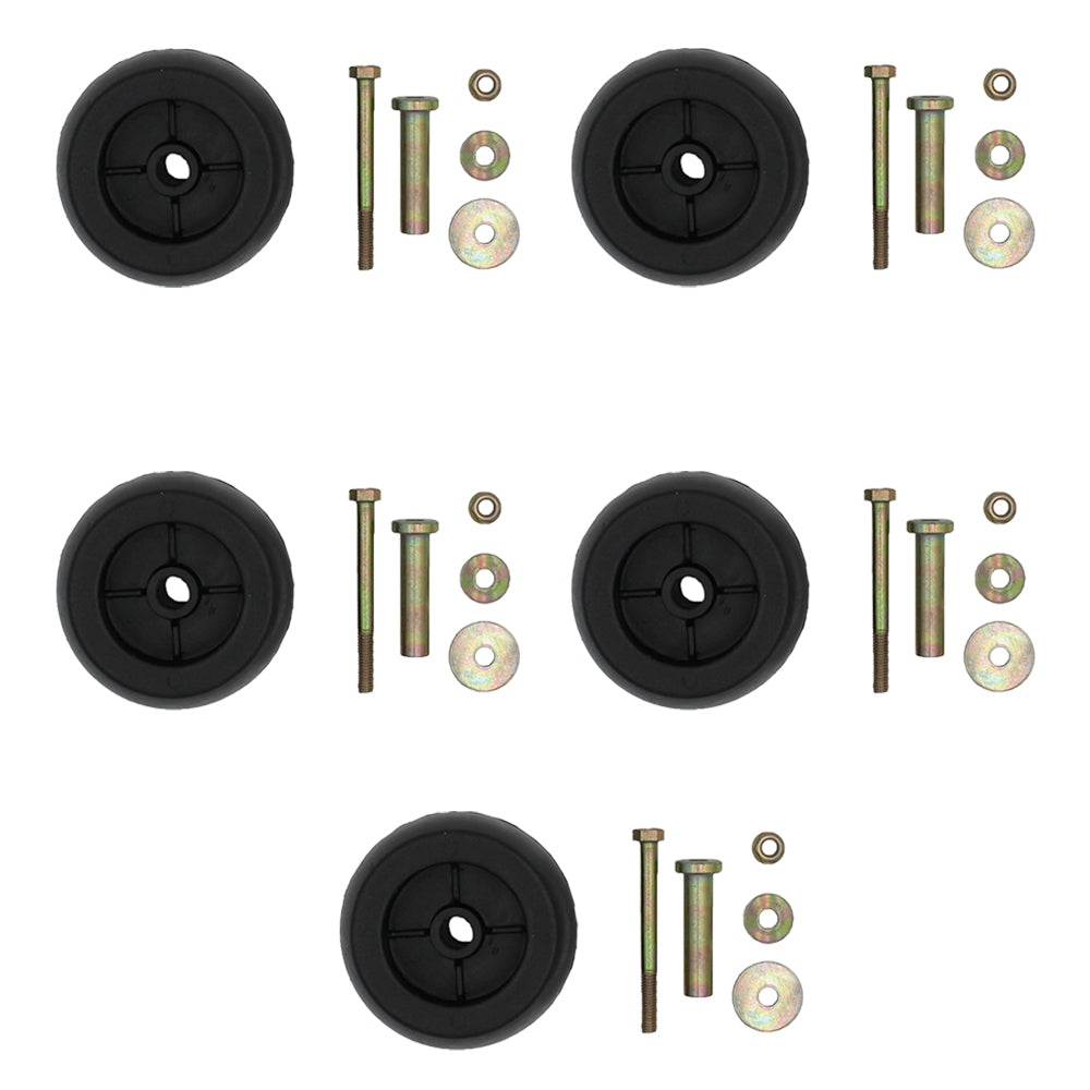 (5) Anti Scalp Plastic Deck Wheel w/ Hardware Fits Exmark Mower 103-3168 103-405