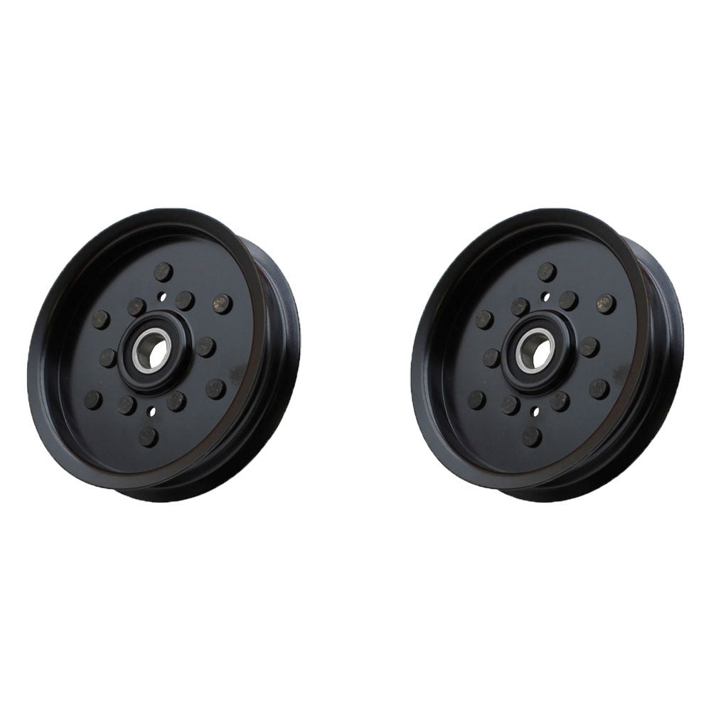 QTY 2: Flat Idler Pulleys Fits Hustler Replaces 781856