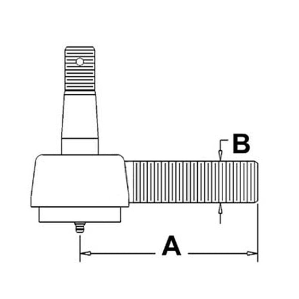 Tie Rod End Outer - Right Hand Fits Massey Ferguson 230 20 20 245 1048273M92