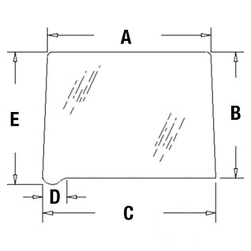 109168C1 Wing Window Glass Fits International 966 1066 1466 1566 1568 Tractor