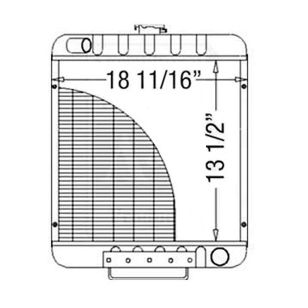 109612A2 Radiator Fits Case Skid Loader 1818 1825 With Diesel