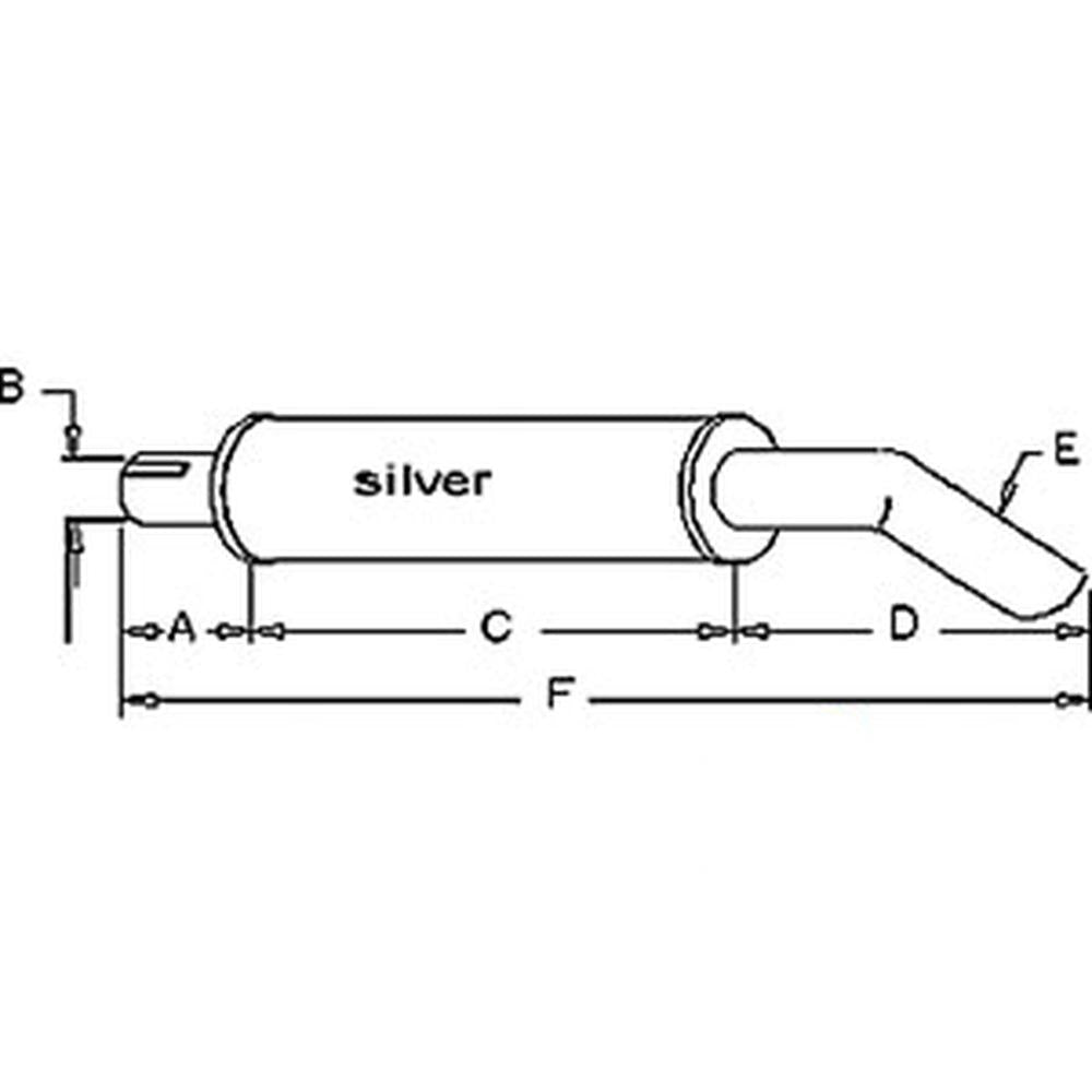 MMS021 Muffler (horizontal round body) Fits Minneapolis Moline