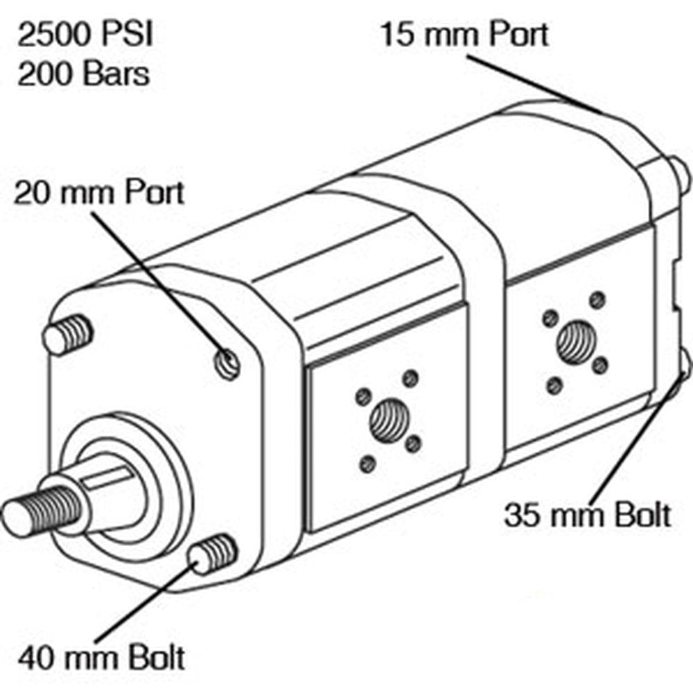Tandem Hydraulic Pump Fits 6265 6275 6275 F 6275 L D13006 D6807 D6807C D7007