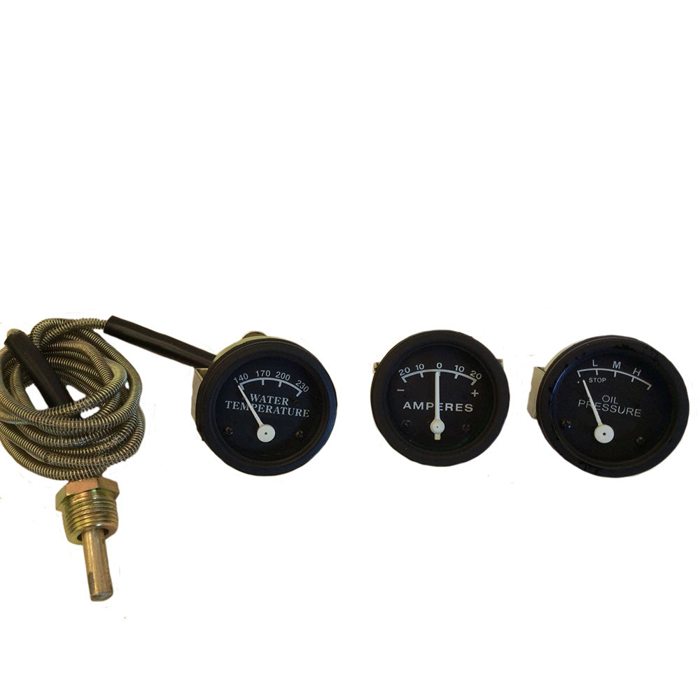 A gauges, Oil, Amp, Water Temperature Gauge Set Fits John Deere , Ships from USA