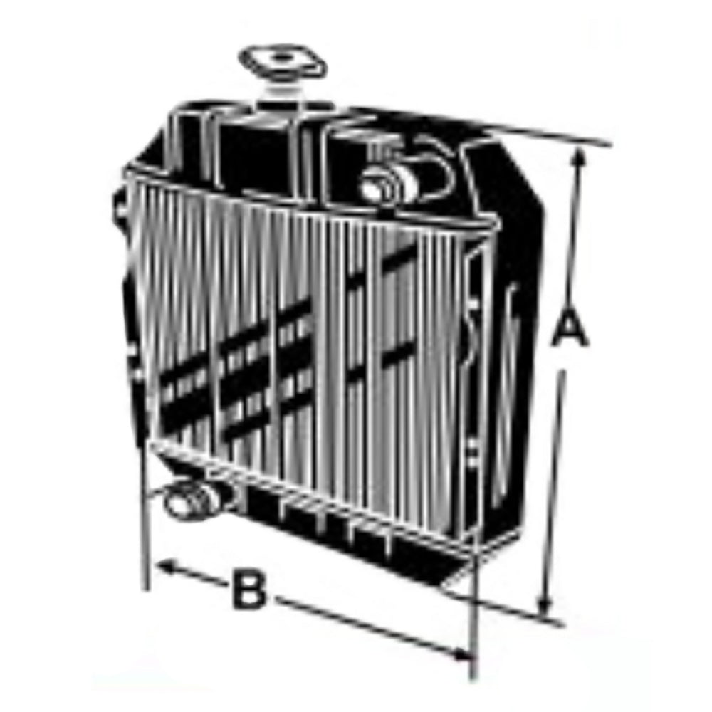 Radiator w/ Cap 122250-44501 for Yanmar 2500 3000 3110 Y3110 Fits JD 900 850 CH1