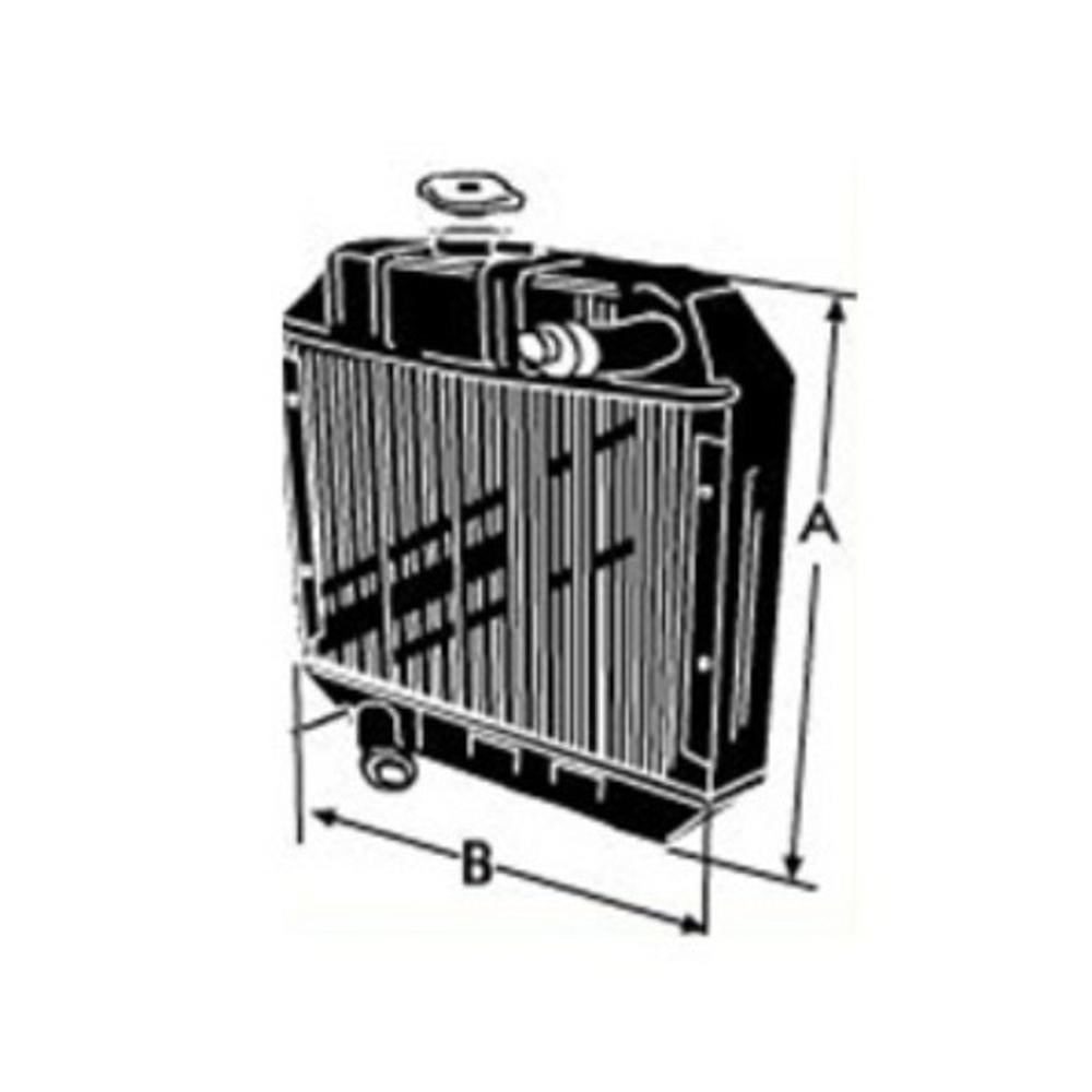 RADIATOR fits YANMAR YM1500,YM1500D, RED, 124160-44500, 2TR15