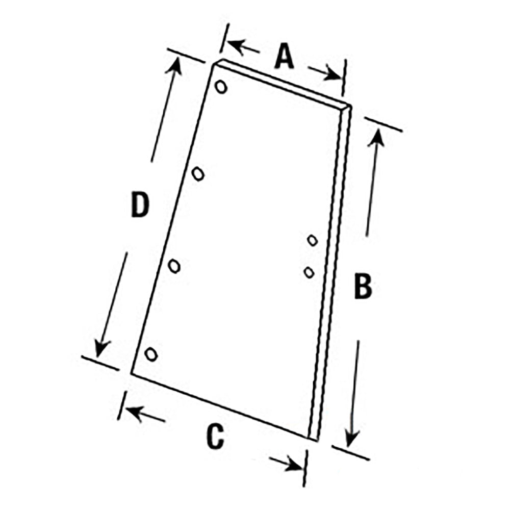 Glass Rear Quarter Window RH or LH - 32" Tall Fits International 1086 886 1486