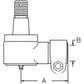 WN-1277261C1-PEX Power Steering, Cylinder, End Fits International/CaseIH 5088