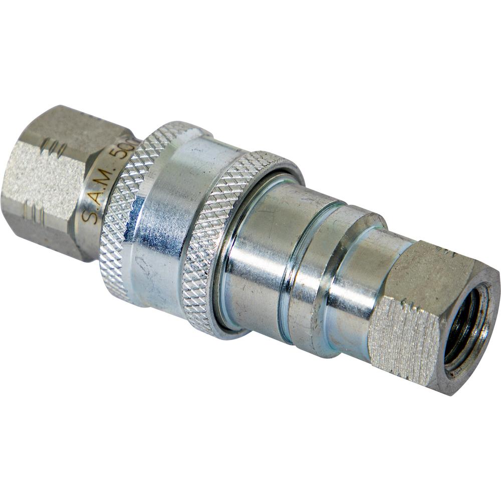 1304029C 1/4 IN NPT COUPLER WITH MALE HOSE AND FEMALE BLOCKREPLACES MEYER 15847C