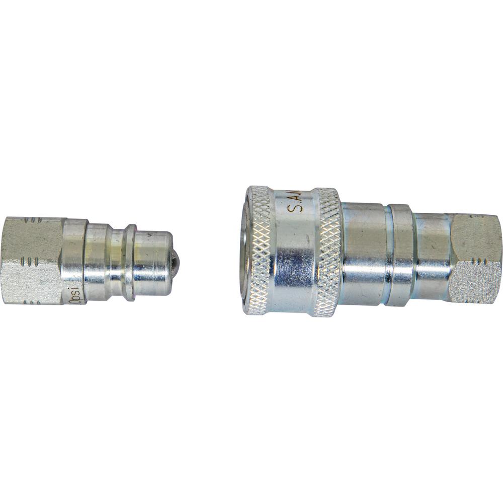 1304029C 1/4 IN NPT COUPLER WITH MALE HOSE AND FEMALE BLOCKREPLACES MEYER 15847C
