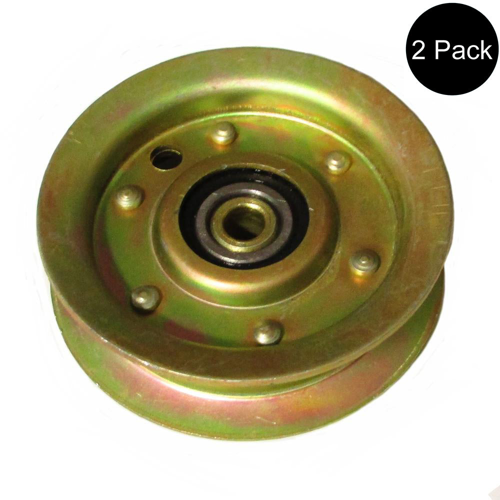 Qty 2: Flat Idler Pulley Fits Craftsman Replaces 104360X