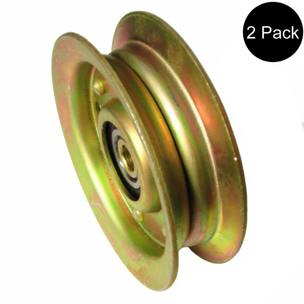 Qty 2: Flat Idler Pulley Fits AYP Replaces 104360X