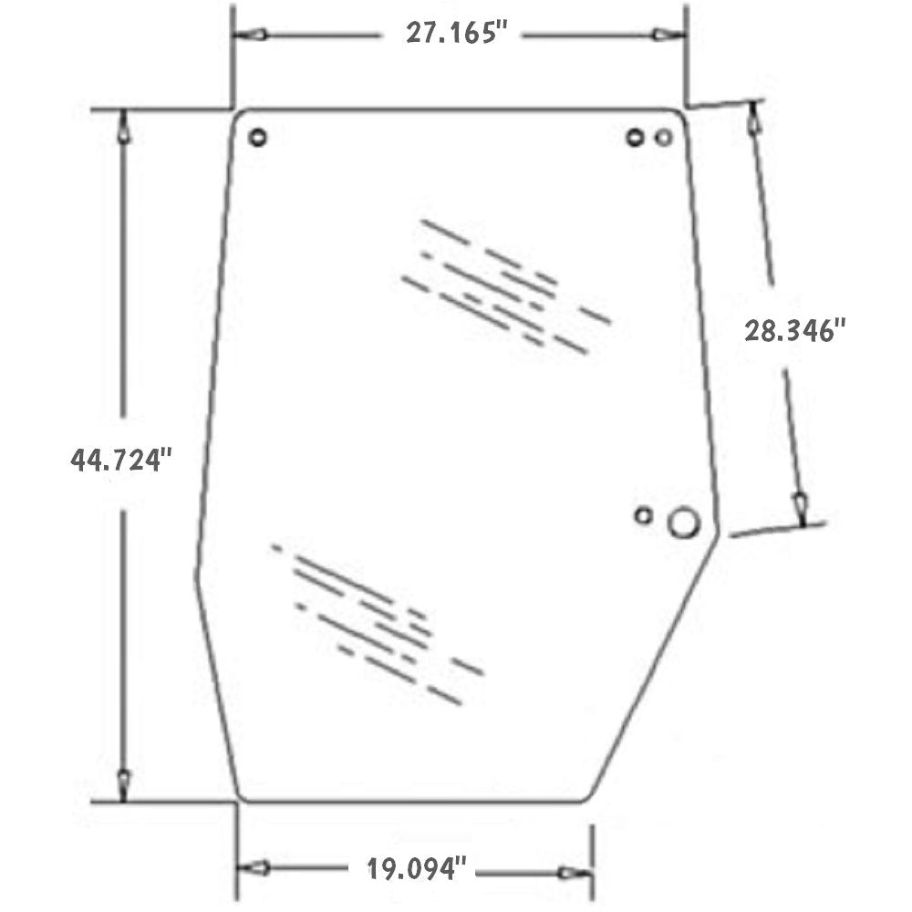 RH Upper Door Cab Glass 1330930C2 Fits Case IH Tractor 5120 5130 5140 5150 5220
