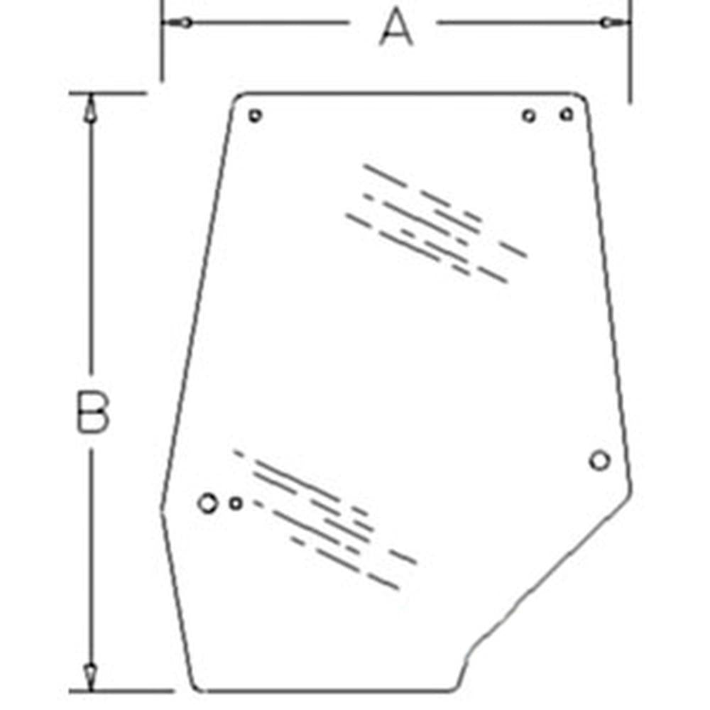 LH Upper Door Glass Fits 5120 5130 5140 5150 5220 5230 5240 5250 1330931C1