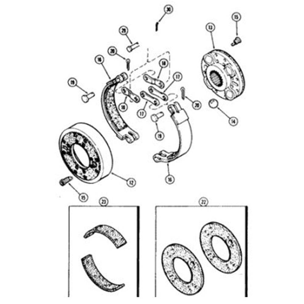 Brake Lining Kit Fits Case 480C 580B 430 470 530 570 480D 580C 580D 480C 580B 48