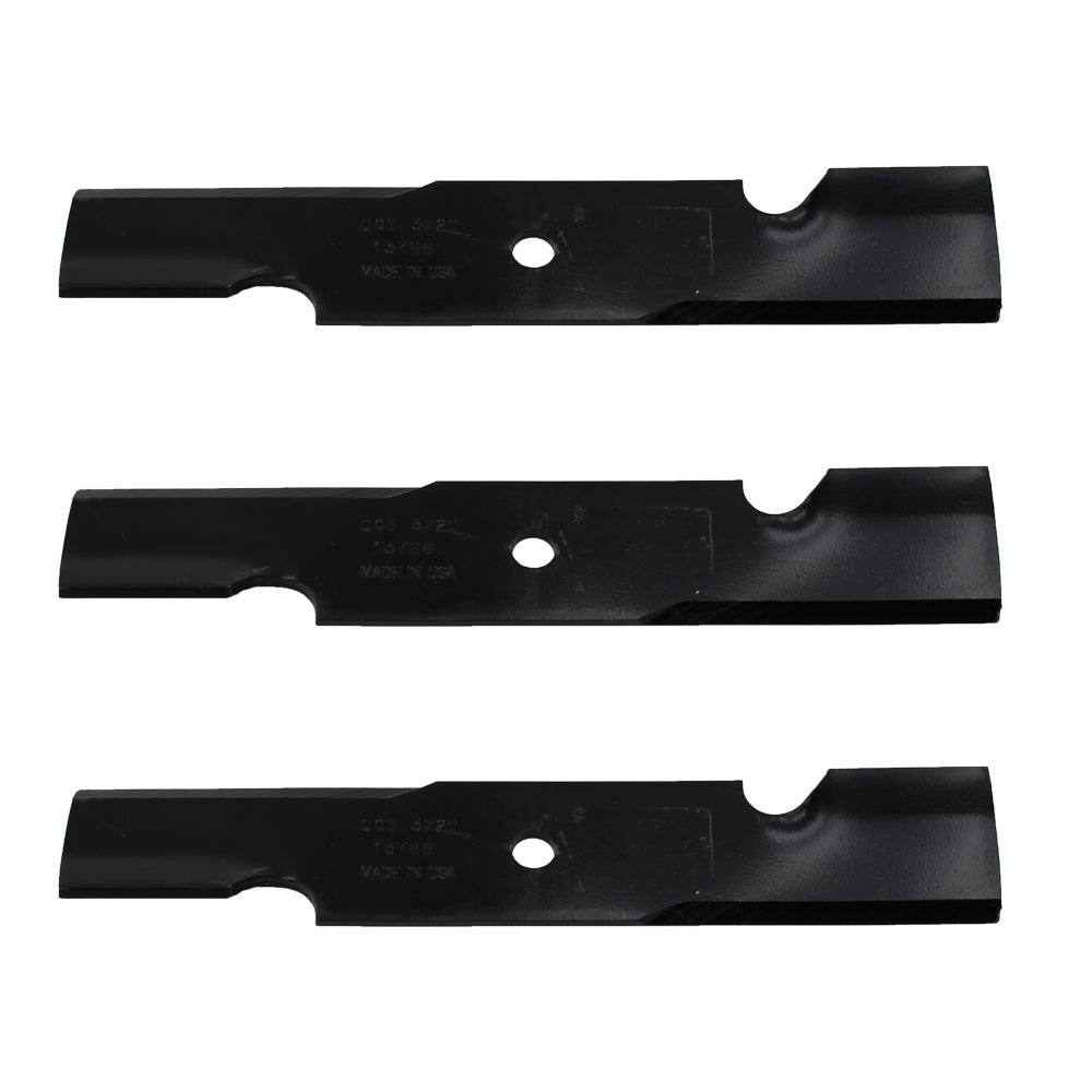 13788 423029 Set of 3 High Lift Blades Length 14-1/4" Each Fits Encore Mowers