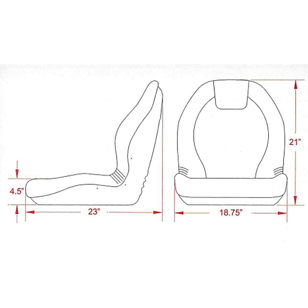 Camouflage Talon Ultra High-Back Seat Fits Lawn Mowers, Utility Vehicles & More