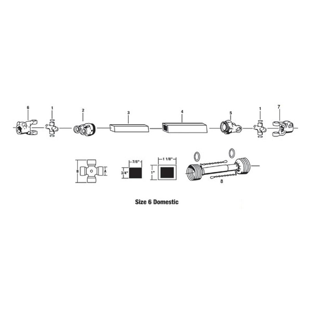 Cross & Bearing Kit Fits Oliver Replaces 1KAR758
