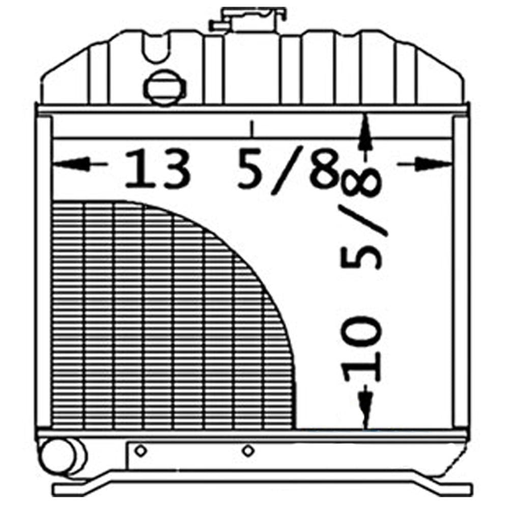 15221-72060 Copper Radiator Fits Kubota Tractors L175 with cap 4 ROW