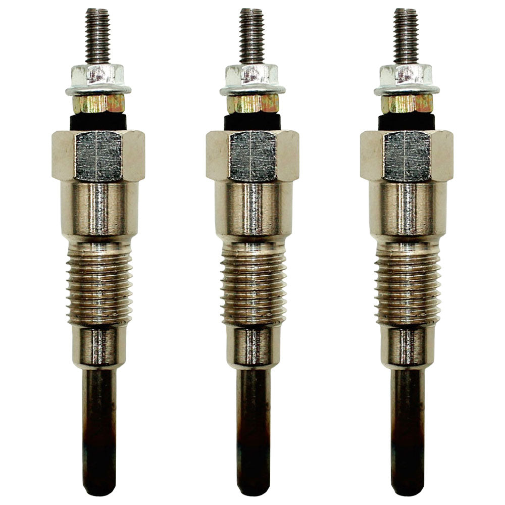 Set of Three (3) Glow Plugs Fits Kubota 15521-65510 KH-8 B5200 B7001 B7100 L8200