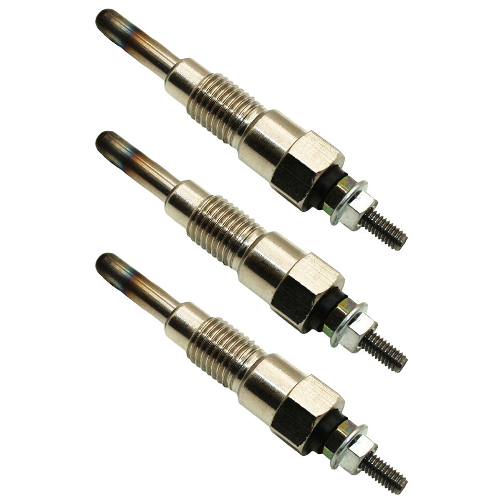 Set of Three (3) Glow Plugs Fits Kubota 15521-65510 KH-8 B5200 B7001 B7100 L8200