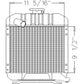 212078 Compact Tractor Radiator - 9 5/8 x 11 5/8 x 1 7/8 Fits Kubota