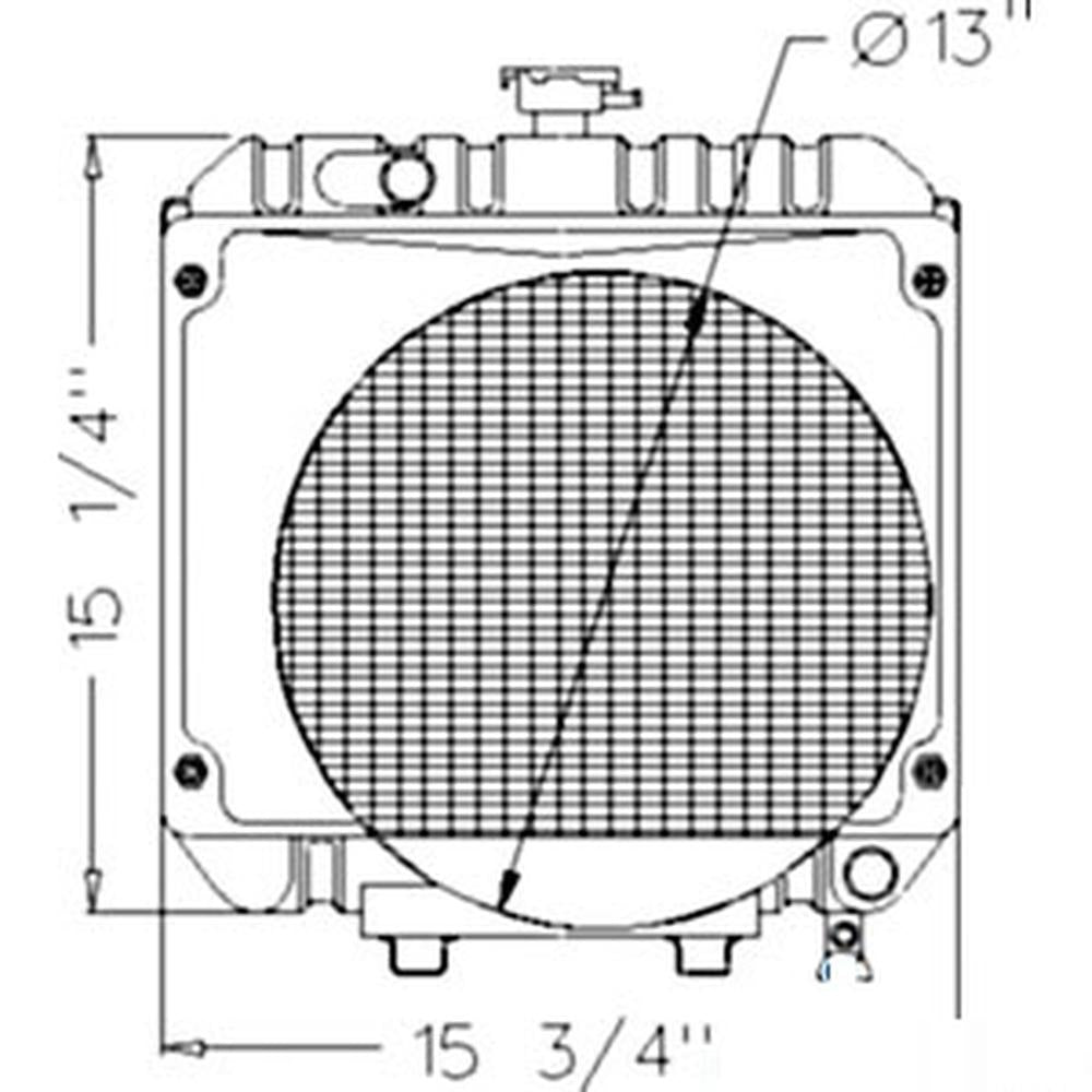 15531-72060 Radiator Fits Kubota Compact Tractor Models B5200 B6200 B7200