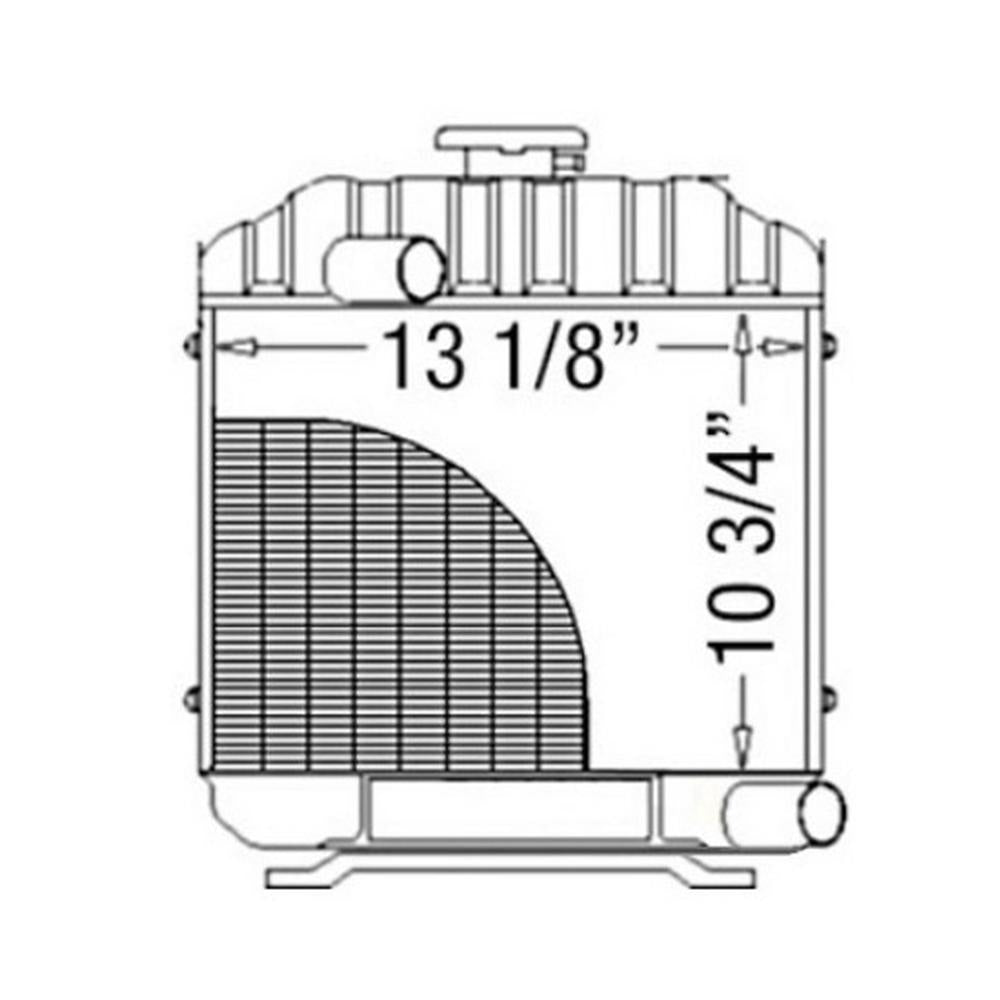 Radiator Fits Kubota Replaces 15553-72060