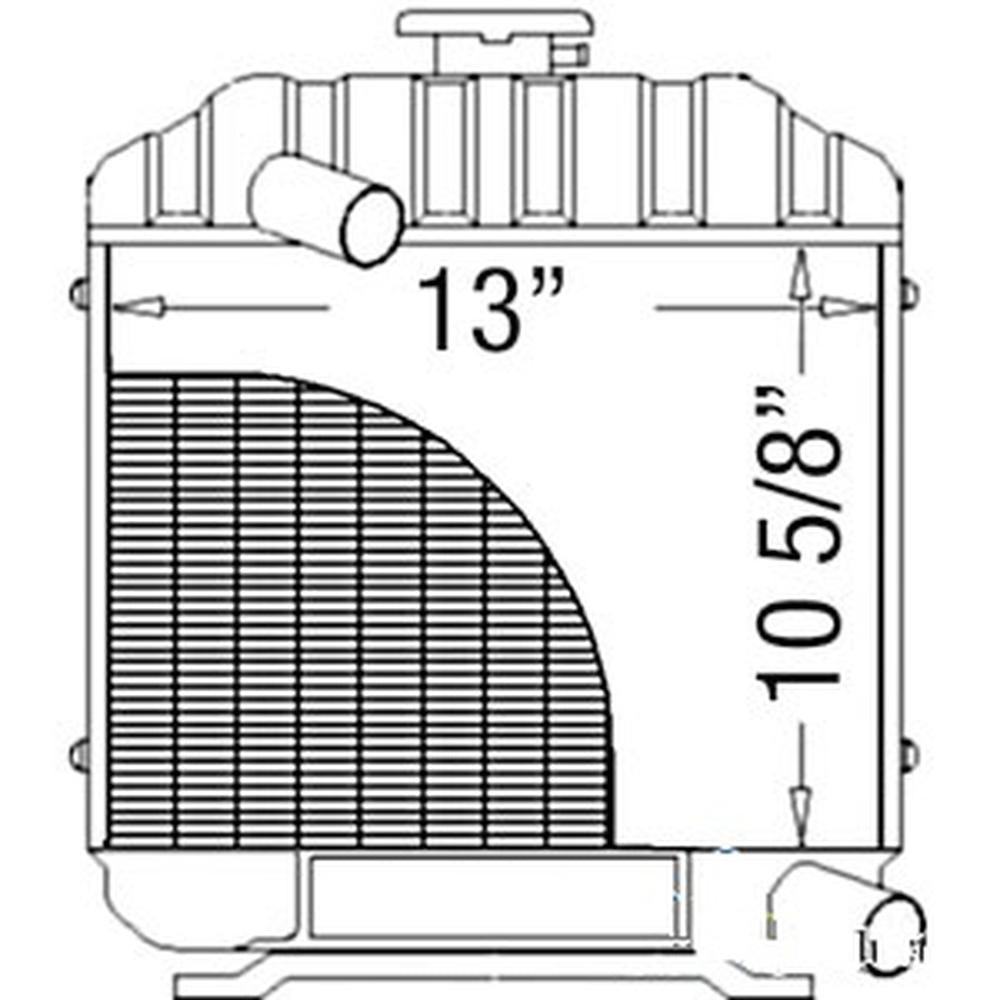 15553-72060 Fits Kubota Radiator B6100 B7100 B6100HST-DT B6100HST-E Copper