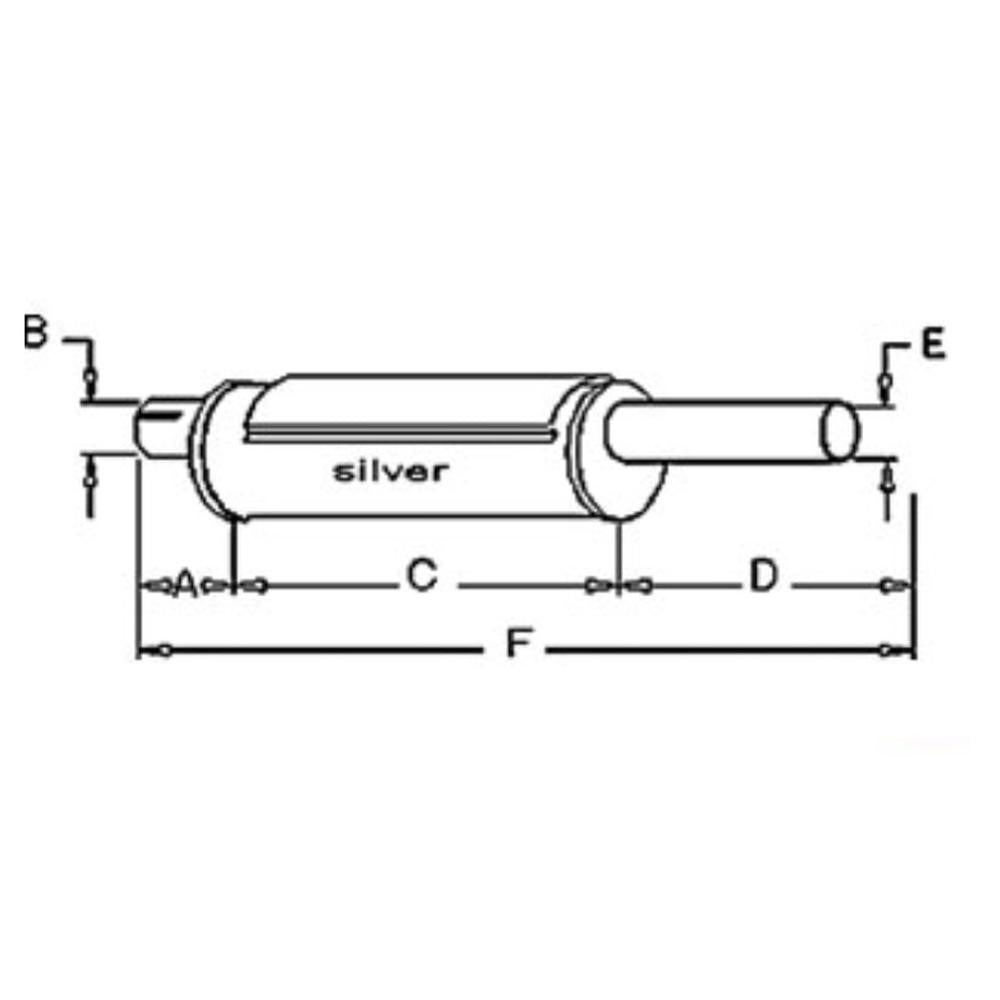 Muffler fits Oliver 1650 1750 1800 1850 104764A 155980A 164080A