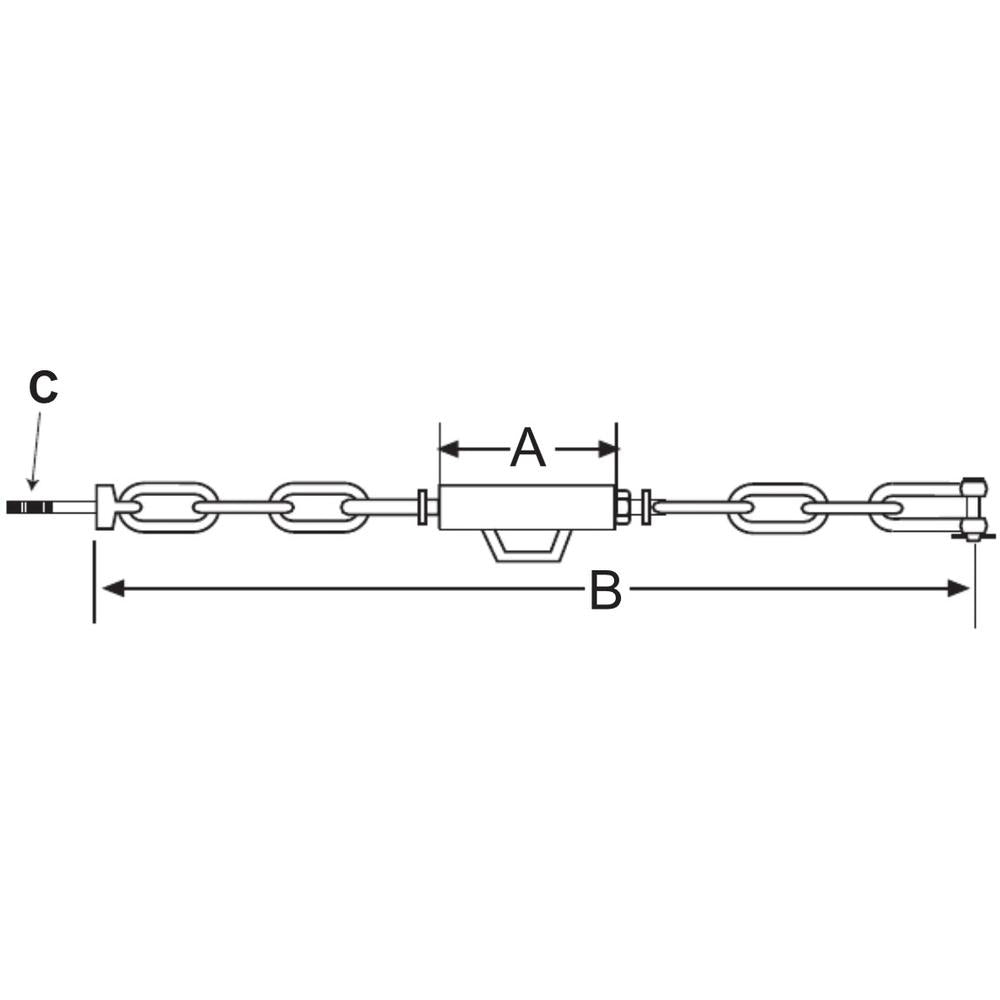 2 Universal Fit 3 Point Hitch Turnbuckle Sway Check Chain Stabilizer 11.75-13.50