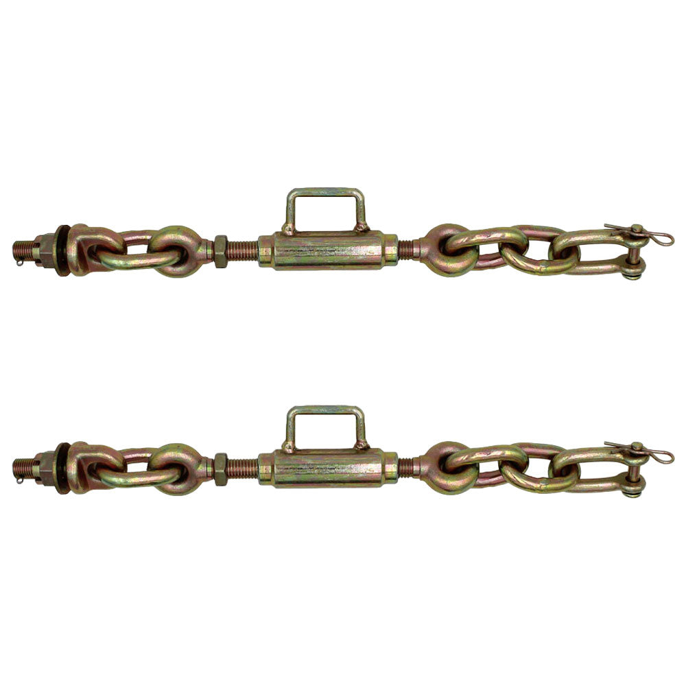 2 Universal Fit 3 Point Hitch Turnbuckle Sway Check Chain Stabilizer 11.75-13.50
