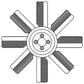 8 Blade Plastic Fan Fits Massey Ferguson 275 285 Models 160895M1