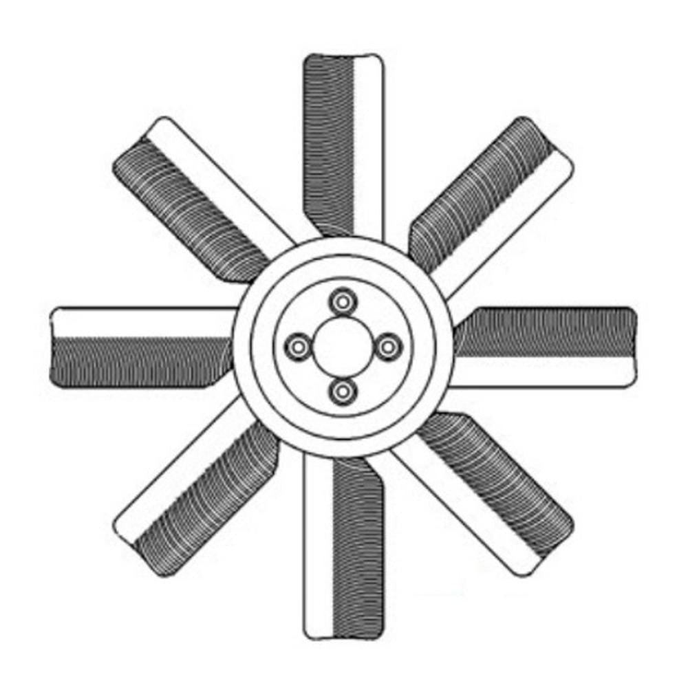 8 Blade Plastic Fan Fits Massey Ferguson 275 285 Models 160895M1