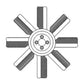 8 Blade Plastic Fan Fits Massey Ferguson Replaces 160895M1