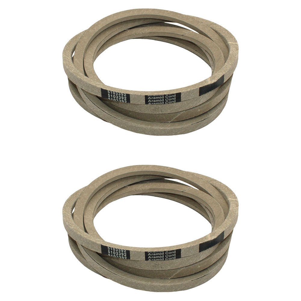 5103392 Qty 2: Heavy Duty Deck Belt
 Fits Ferris Made with Aramid