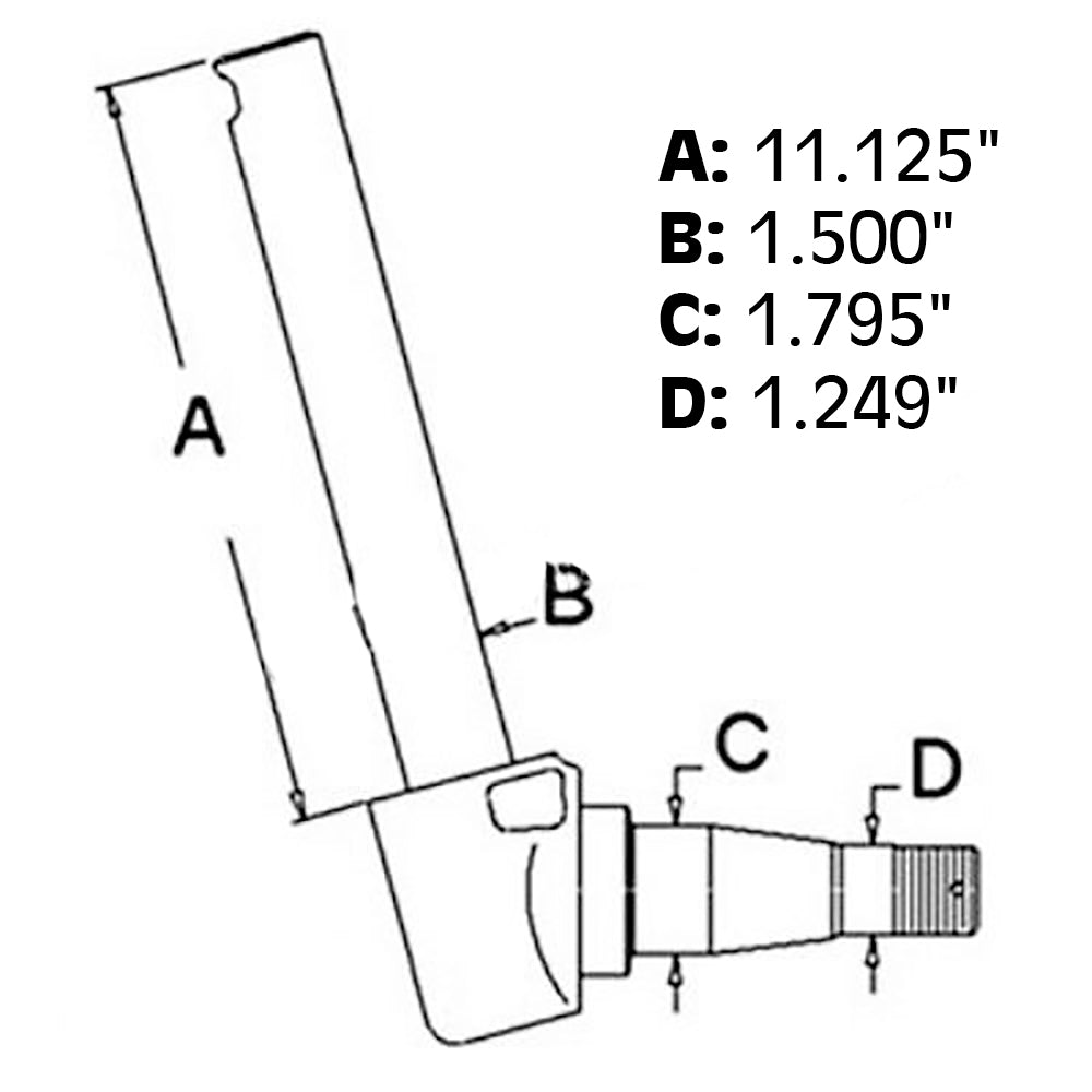 Right Hand Spindle Fits 20F 30H 40E 1693305M93 1693305M93-A