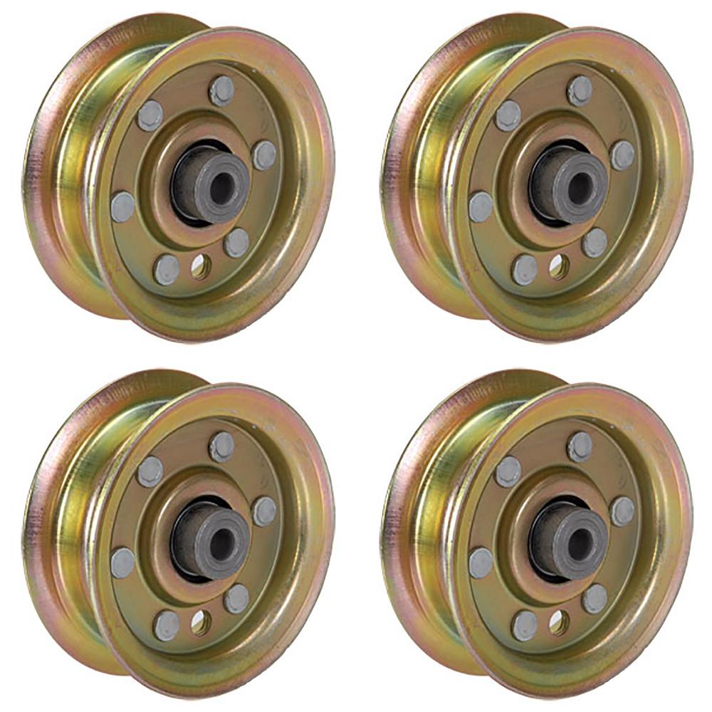 Qty 4: Flat Idler Pulley Fits Universal Products Replaces 173437-1