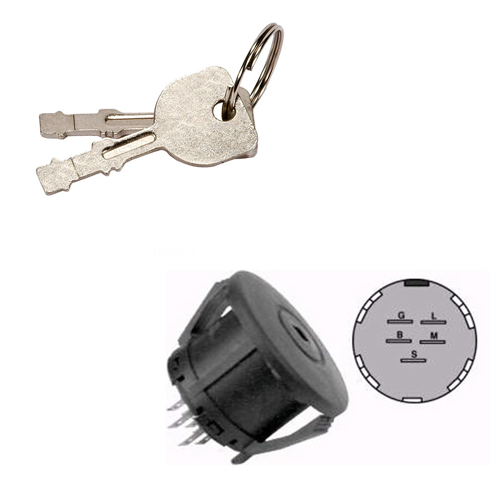 Ignition Switch Fits Cub Cadet Zero Turn Mowers RZT42 RZT50 RZT54 w/2 Keys