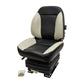 175764A1-E Economy Suspension Seat Assembly Black and Gray Vinyl Fits Case 550G