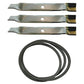 New Aftermarket 46" Deck Mulching Blade & Deck Belt Kit Fits Craftsman Mowers