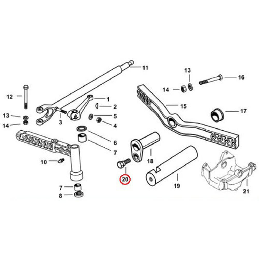 Axle Bolt / Pivot Pin Retaining Bolt Fits Massey Ferguson Replaces 181953M1