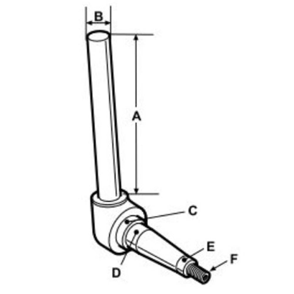 Spindle - Left Hand Fits Massey Ferguson F40 65 50 40 40 40 65 50 182560M92