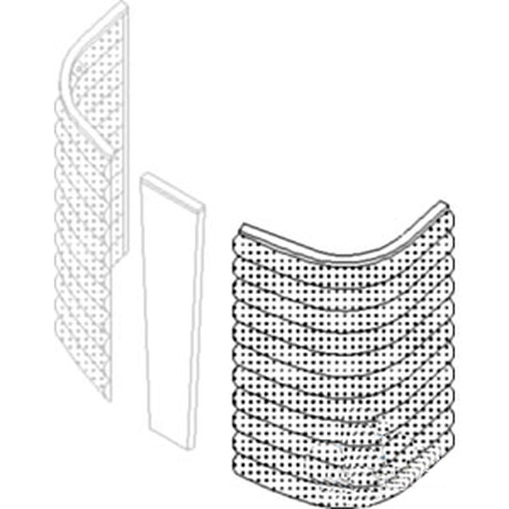 183662M1 Left Side Grille Screen Fits Massey Ferguson 50 65